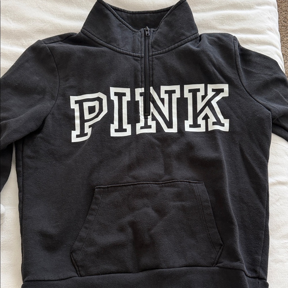 Victoria's Secret Black Pullover with White Logo